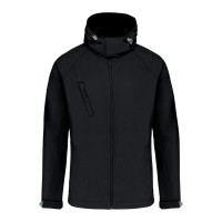 BLUSÃO SOFTSHELL C/ CAPUZ PRETO K413